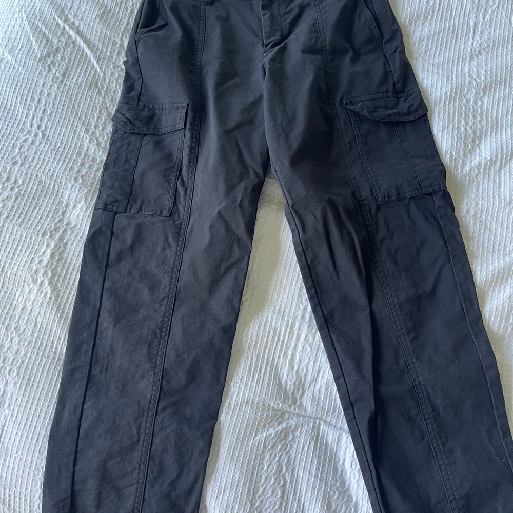 a new day Black Cargo Pants with Utility Pockets